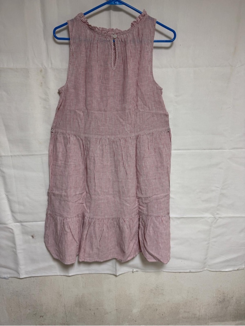 Collection B Red-Striped Strapless Tiered Summer Dress